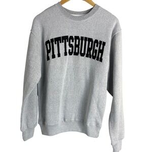 New York Popular Pittsburgh Sweatshirt Mens Medium Grey Collegiate‎ Crewneck